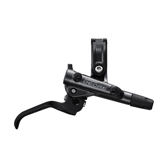 Shimano Deore bicycle brake lever in black on a white background